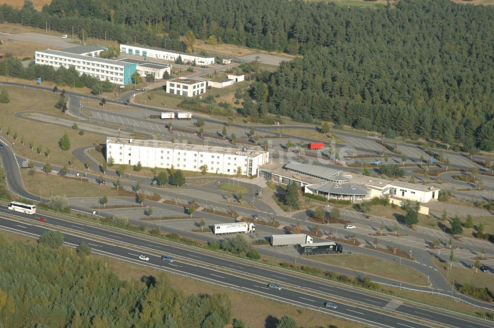 Stolpe von oben - Brandenburgisches Autobahnamt Stolpe an der Autobahn A 111