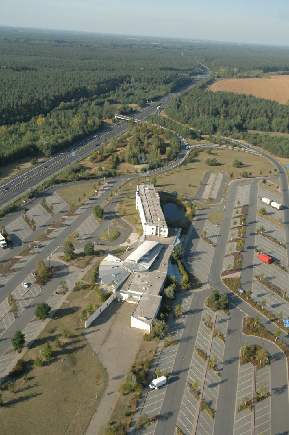 Luftbild Stolpe - Brandenburgisches Autobahnamt Stolpe an der Autobahn A 111