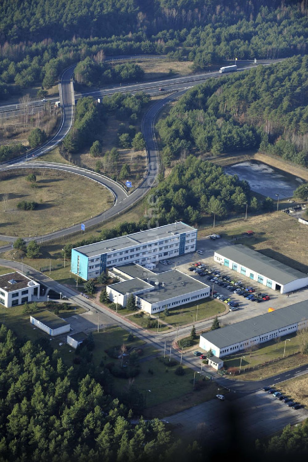 Luftbild STOLPE - Brandenburgisches Autobahnamt Stolpe an der Autobahn A 111