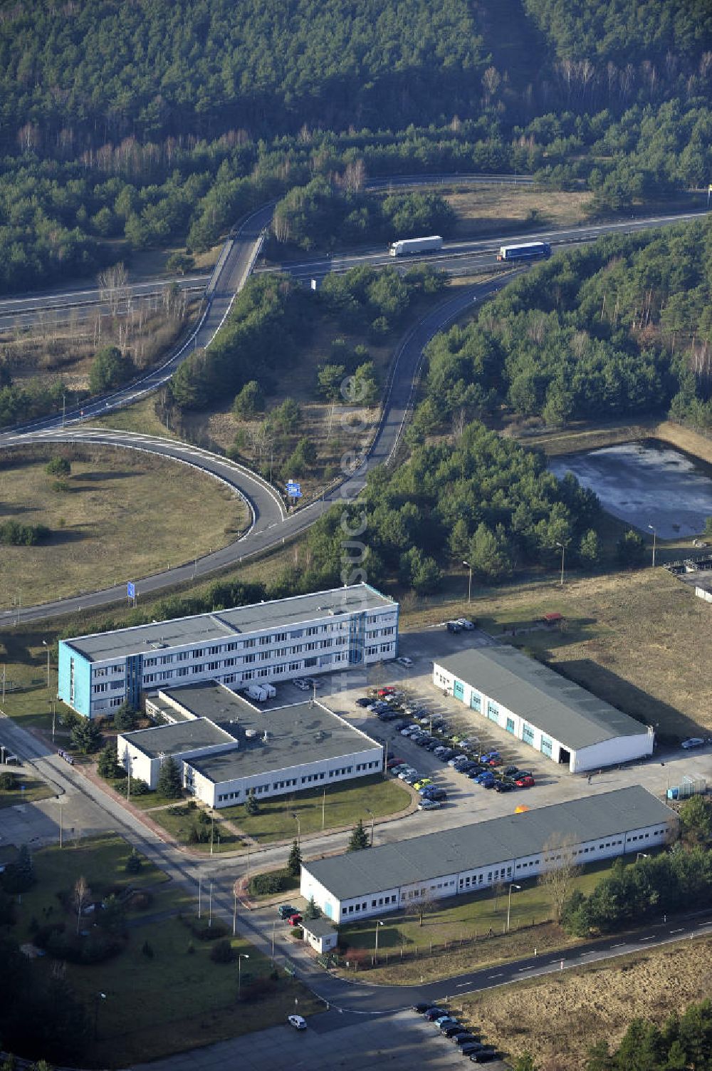 Luftaufnahme STOLPE - Brandenburgisches Autobahnamt Stolpe an der Autobahn A 111