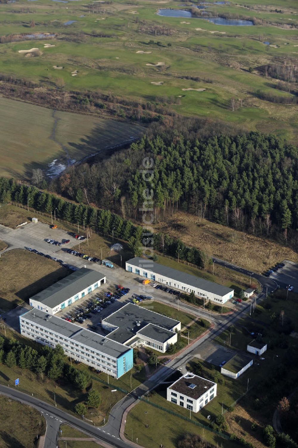 STOLPE von oben - Brandenburgisches Autobahnamt Stolpe an der Autobahn A 111