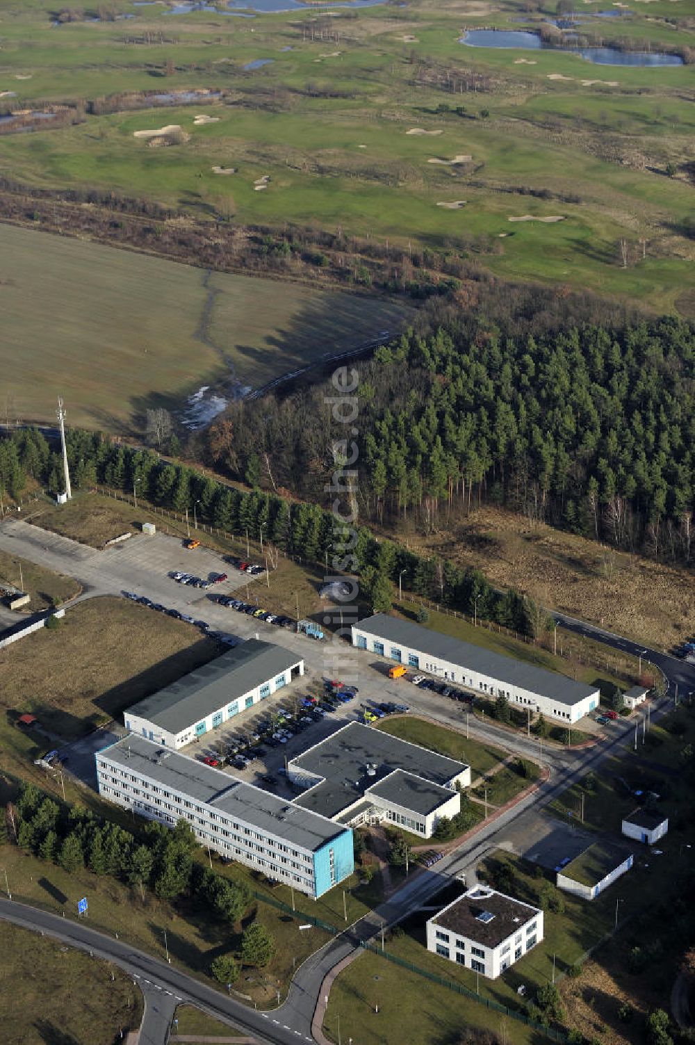 STOLPE aus der Vogelperspektive: Brandenburgisches Autobahnamt Stolpe an der Autobahn A 111