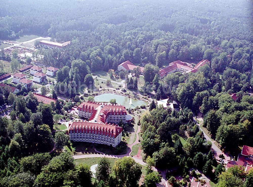 Wandlitz aus der Vogelperspektive: Brandenburgklinik Berlin-Brandenburg an der Brandenburgallee im Ortsteil Waldsiedlung in Bernau im Bundesland Brandenburg, Deutschland