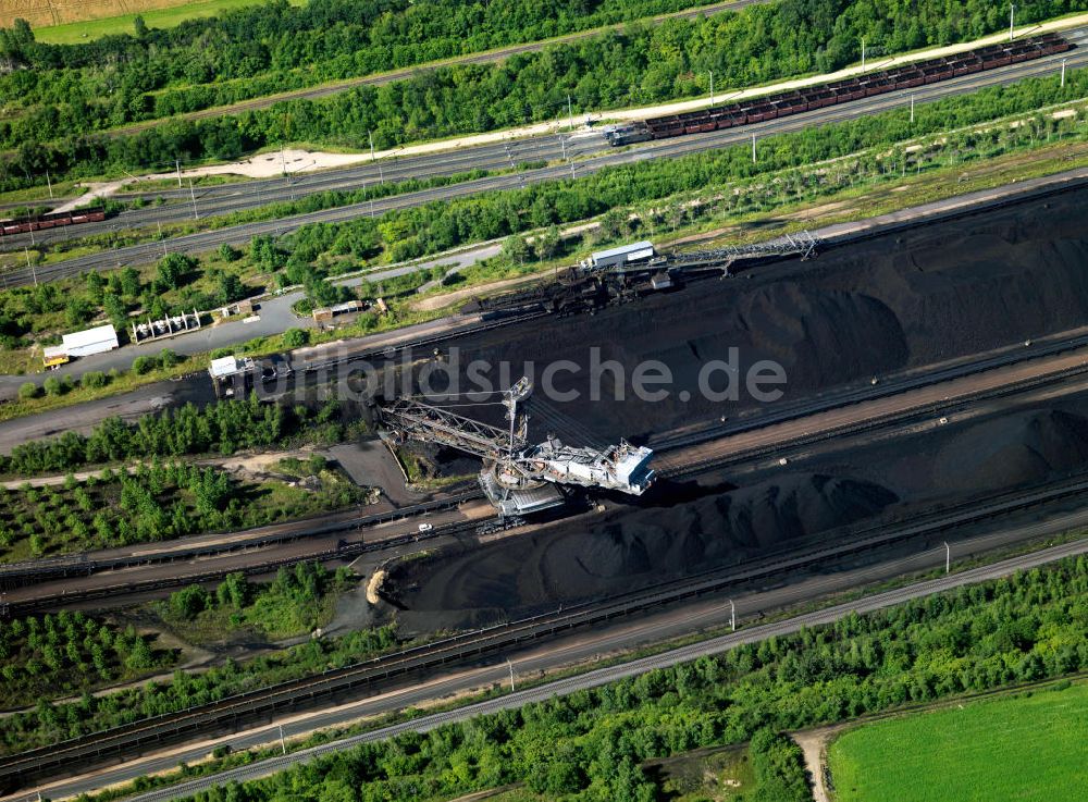 Niederzier von oben - Braunkohle- Tagebau Hambach in Nordrhein-Westfalen