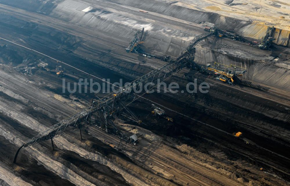 Klettwitz von oben - Braunkohle- Tagebau Klettwitz in Brandenburg