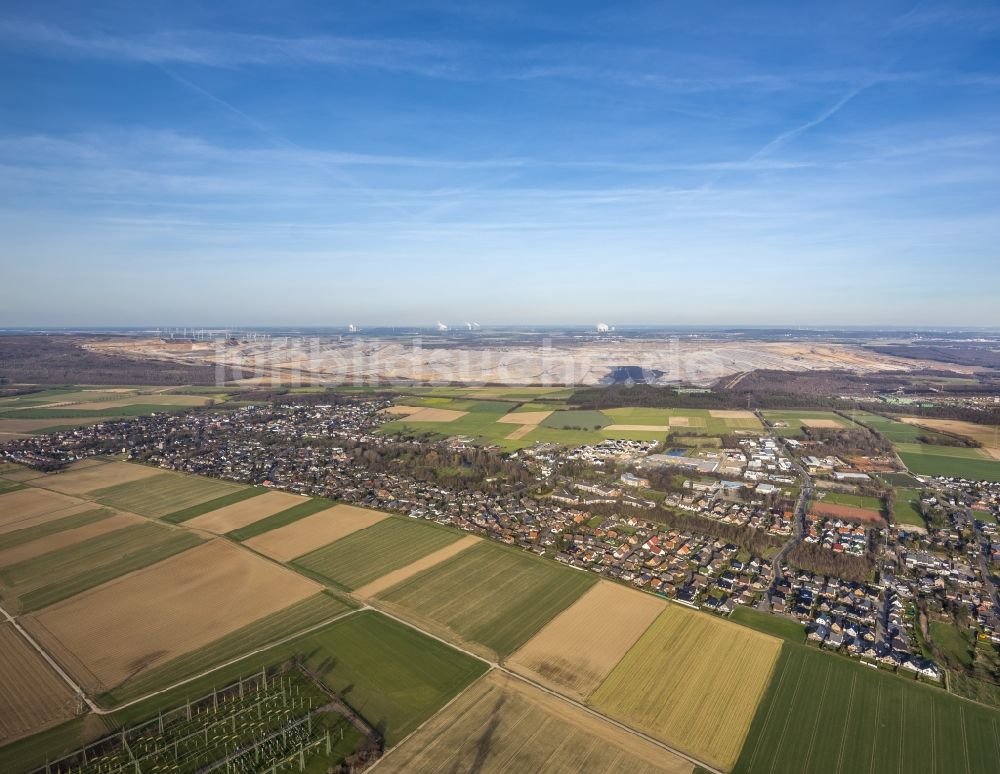 Luftbild Niederzier - Braunkohle- Tagebau Niederzier - Hambach in Nordrhein-Westfalen