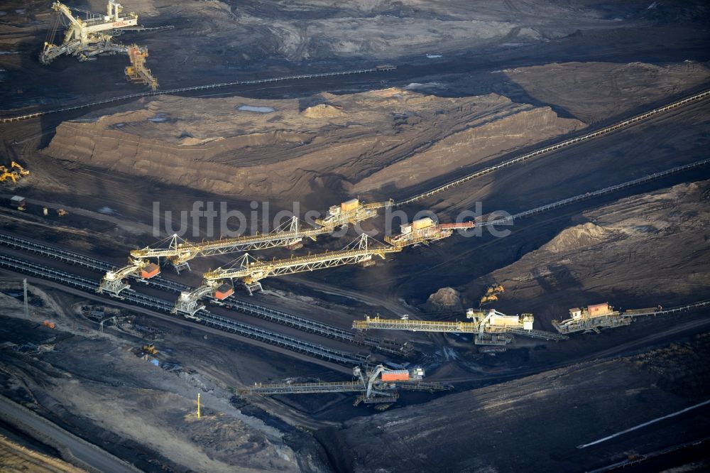 Luftaufnahme Svatava - Braunkohle - Tagebau in Svatava in Tschechische Republik