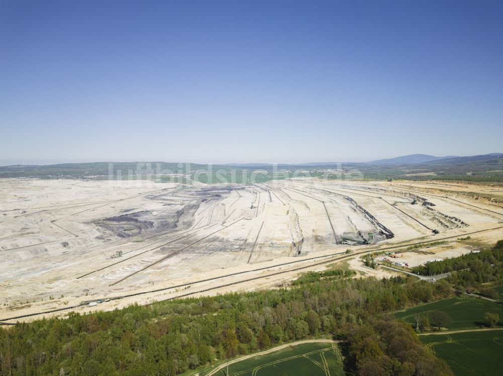 Bogatynia - Reichenau von oben - Braunkohle - Tagebau Turow - Biedrzychowice Gorne in Bogatynia - Reichenau in Woiwodschaft Niederschlesien, Polen