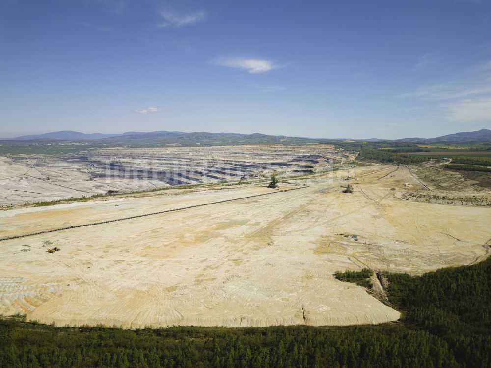 Luftbild Bogatynia - Reichenau - Braunkohle - Tagebau Turow - Biedrzychowice Gorne in Bogatynia - Reichenau in Woiwodschaft Niederschlesien, Polen