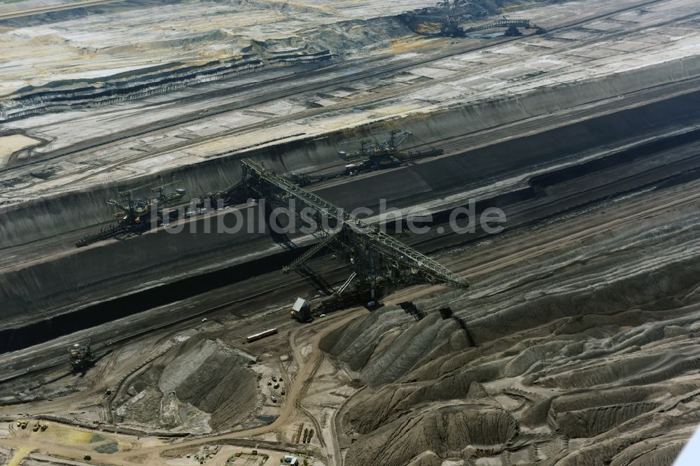 Welzow von oben - Braunkohle - Tagebau der Vattenfall Europe in Welzow im Bundesland Brandenburg