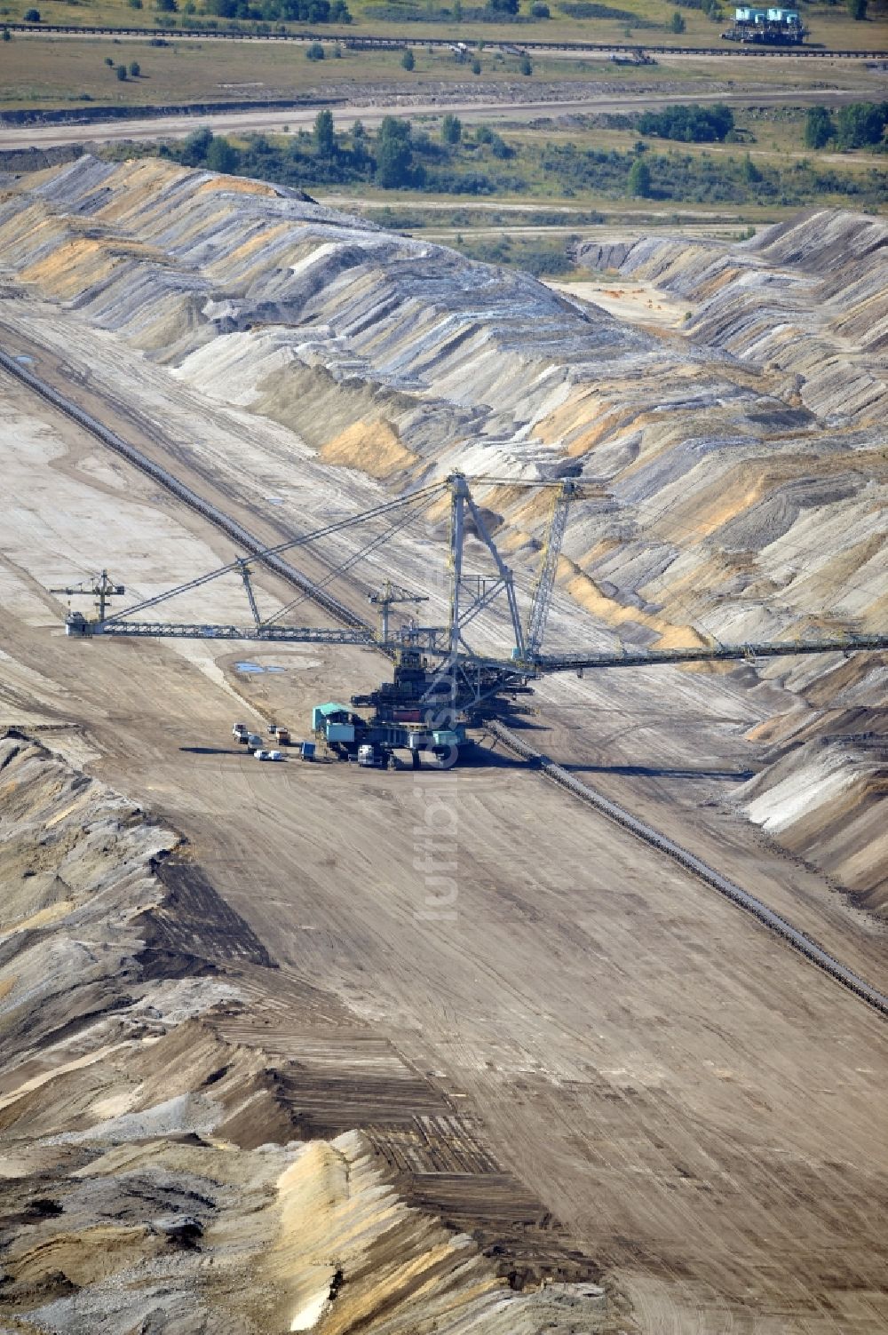 Bösau von oben - Braunkohlebergbau Bösau im Bundesland Sachsen-Anhalt