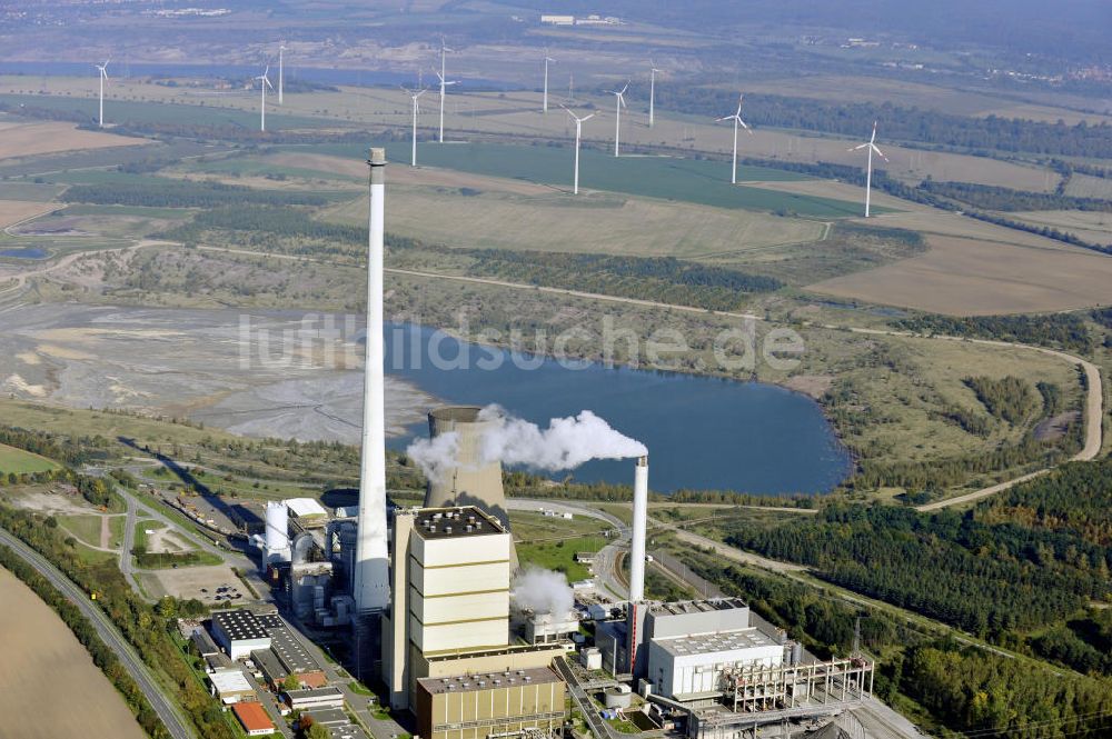 Büddenstedt aus der Vogelperspektive: Braunkohlekraftwerk Buschhaus bei Büddenstedt