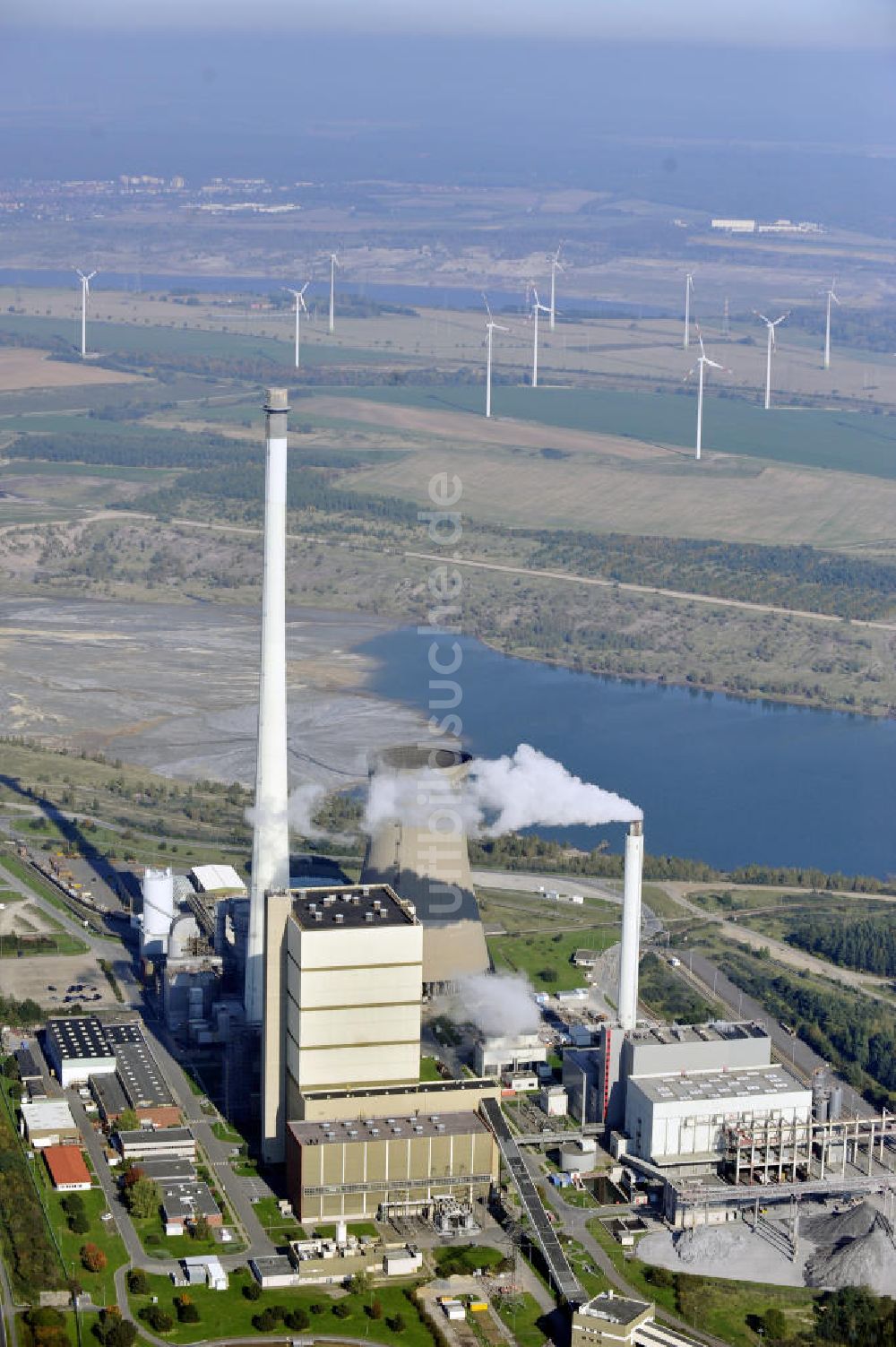 Luftaufnahme Büddenstedt - Braunkohlekraftwerk Buschhaus bei Büddenstedt