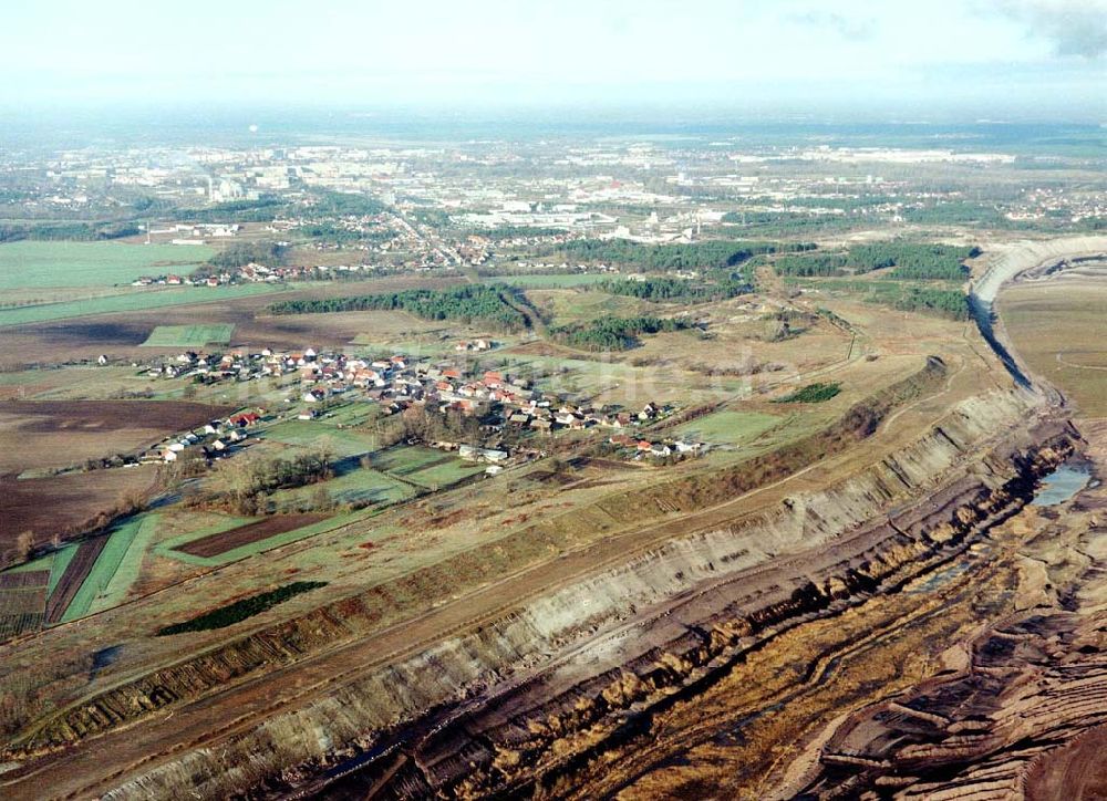 Luftaufnahme Horno - Braunkohletagebau um Horno bei Cottbus in Brandenburg.