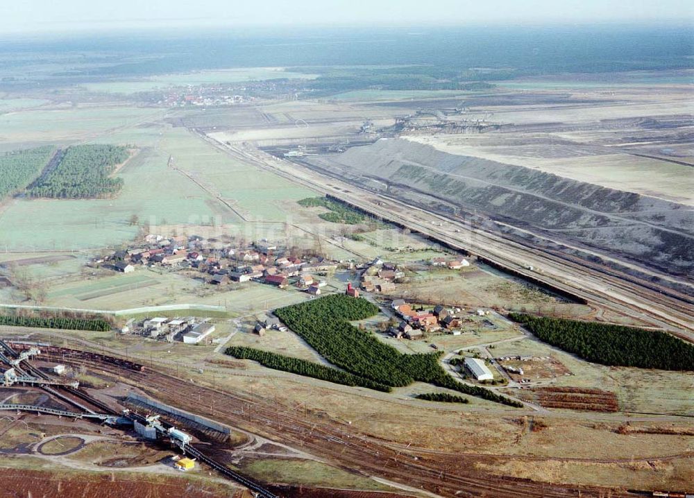 Luftbild Horno - Braunkohletagebau um Horno bei Cottbus in Brandenburg.