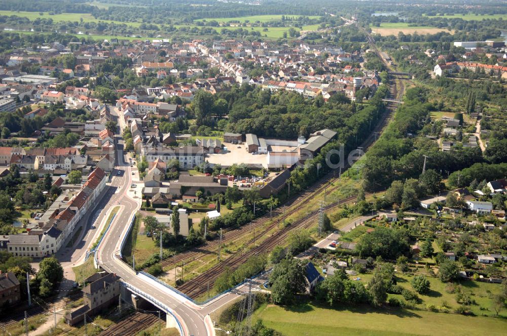 Luftaufnahme 27.07.2009 - Brücke über Eisenbahnstrecke zwischen Meinsdorf und Roßlau