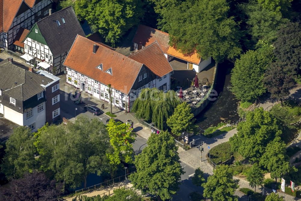 Rietberg aus der Vogelperspektive: Brücke über die Ems in Rietberg im Bundesland Nordrhein-Westfalen