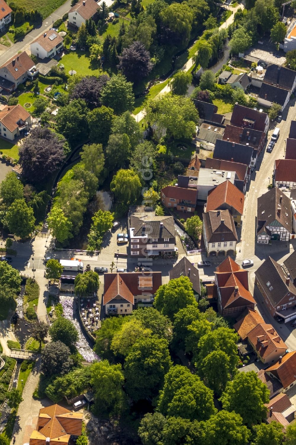 Luftbild Rietberg - Brücke über die Ems in Rietberg im Bundesland Nordrhein-Westfalen