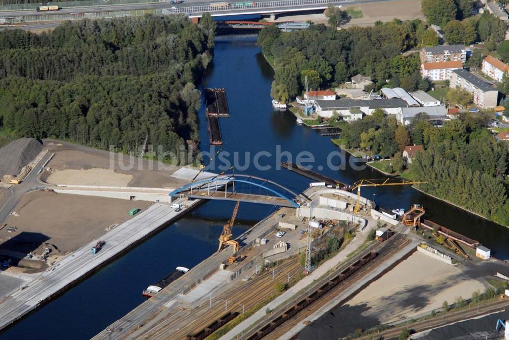 Luftaufnahme Königs Wusterhausen - Brücke über den Nottekanal