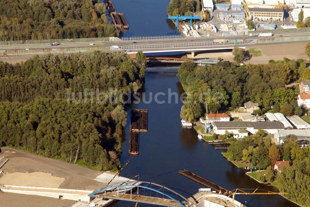 Königs Wusterhausen von oben - Brücke über den Nottekanal