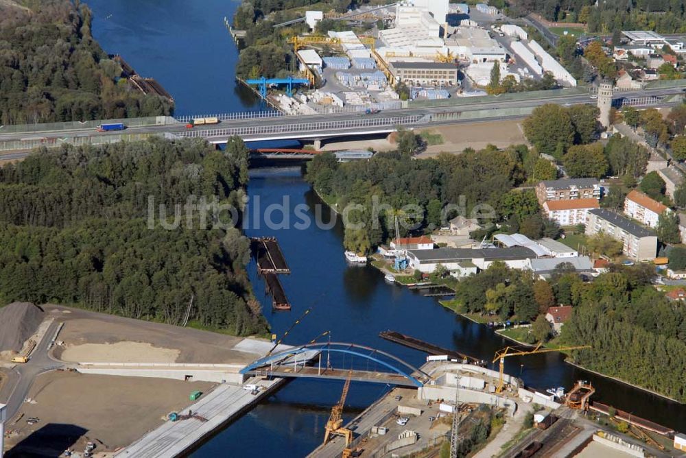 Luftaufnahme Königs Wusterhausen - Brücke über den Nottekanal