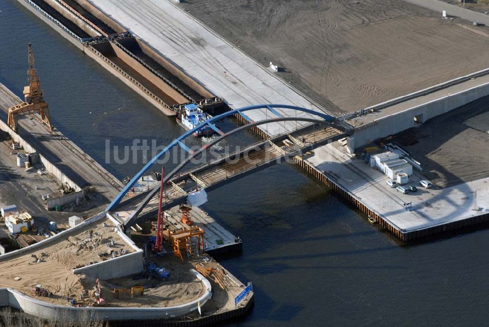 Luftaufnahme Königs Wusterhausen - Brücke über den Nottekanal am Binnenhafen Königs Wusterhausen