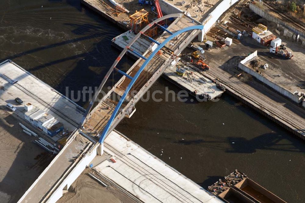 Luftaufnahme Königs Wusterhausen - Brücke über den Nottekanal am Binnenhafen Königs Wusterhausen