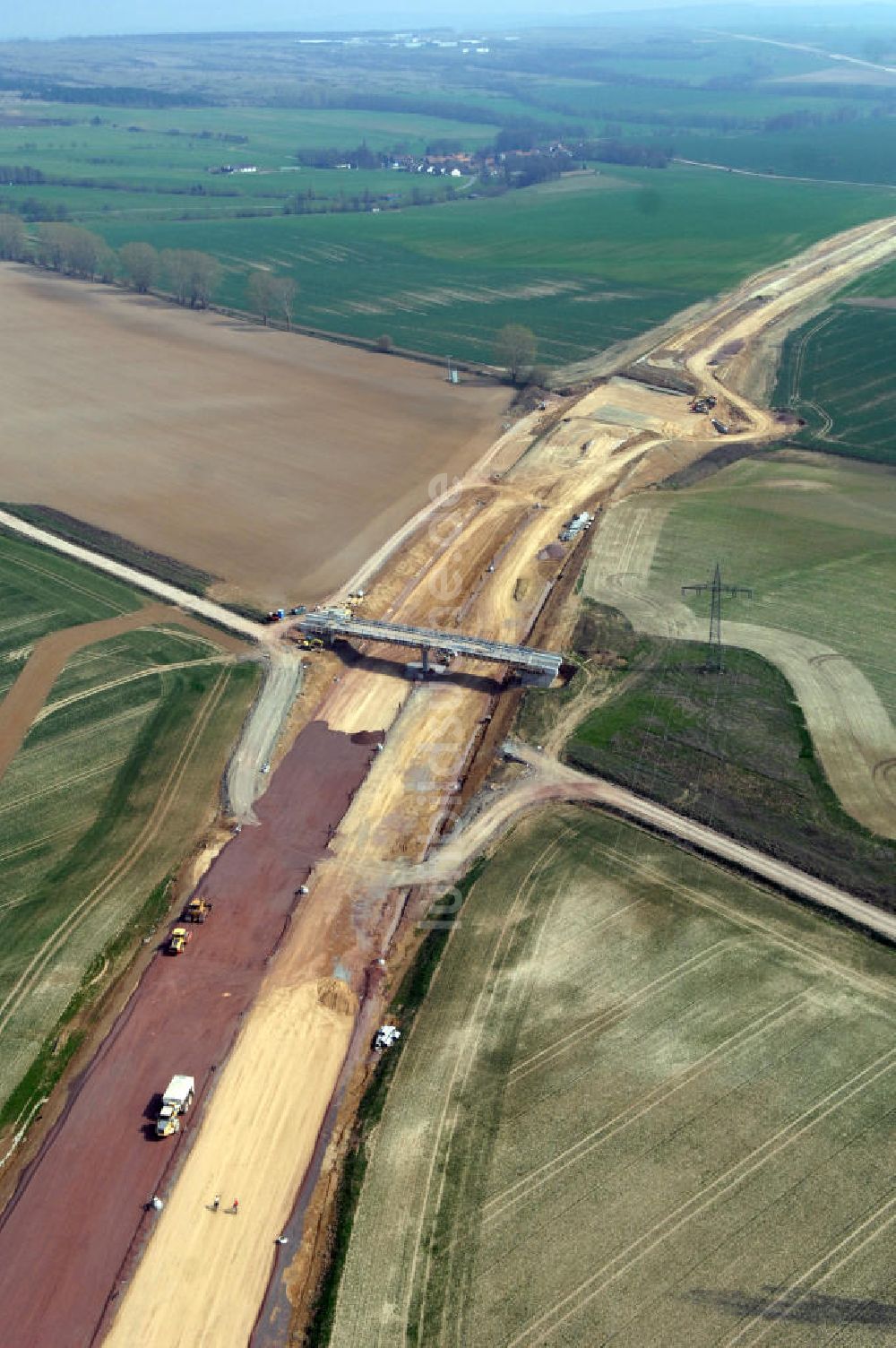 Hötzelsroda von oben - Brücke über die A4 zwischen Hötzelsroda und Bolleroda