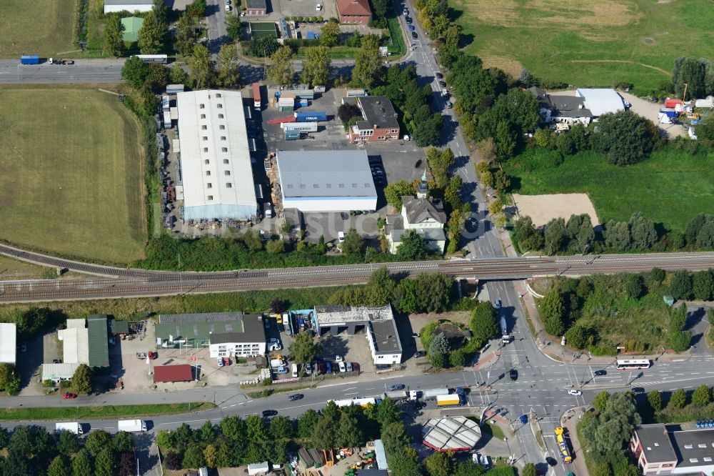 Hamburg aus der Vogelperspektive: Brücke der Eisenbahnüberführung Georg-Wilhelm-Straße in Hamburg-Mitte / Wilhelmsburg