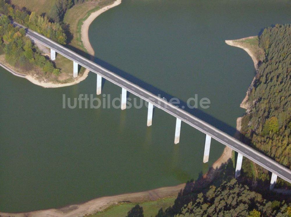 Neunburg vorm Wald von oben - Brücke am Eixendorfer Stausee