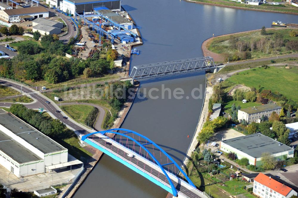 Luftbild Genthin - Brücken über Elbe-Havel-Kanal in Genthin