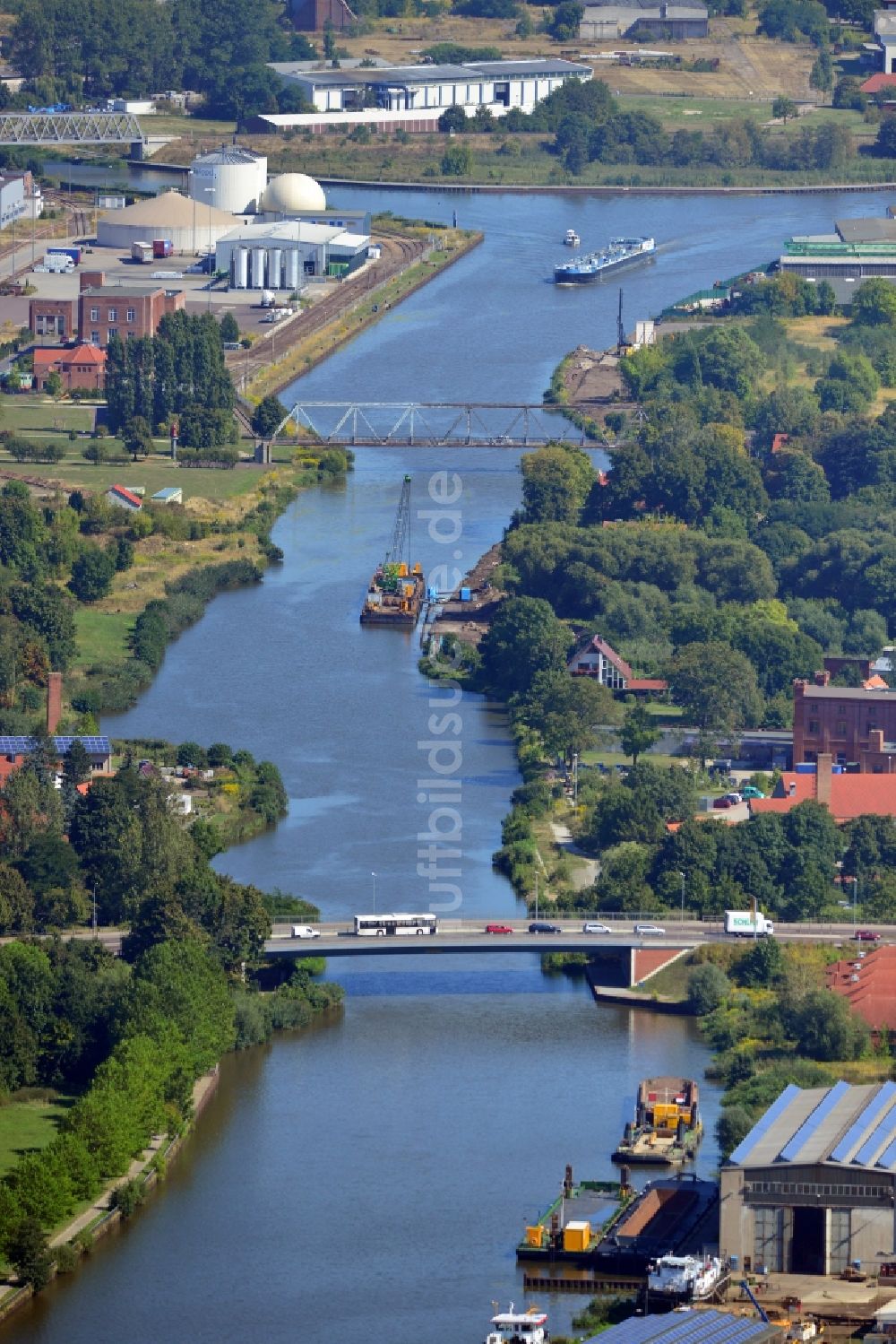 Luftbild Genthin - Brücken über dem Elbe-Havel-Kanal in Genthin im Bundesland Sachsen-Anhalt