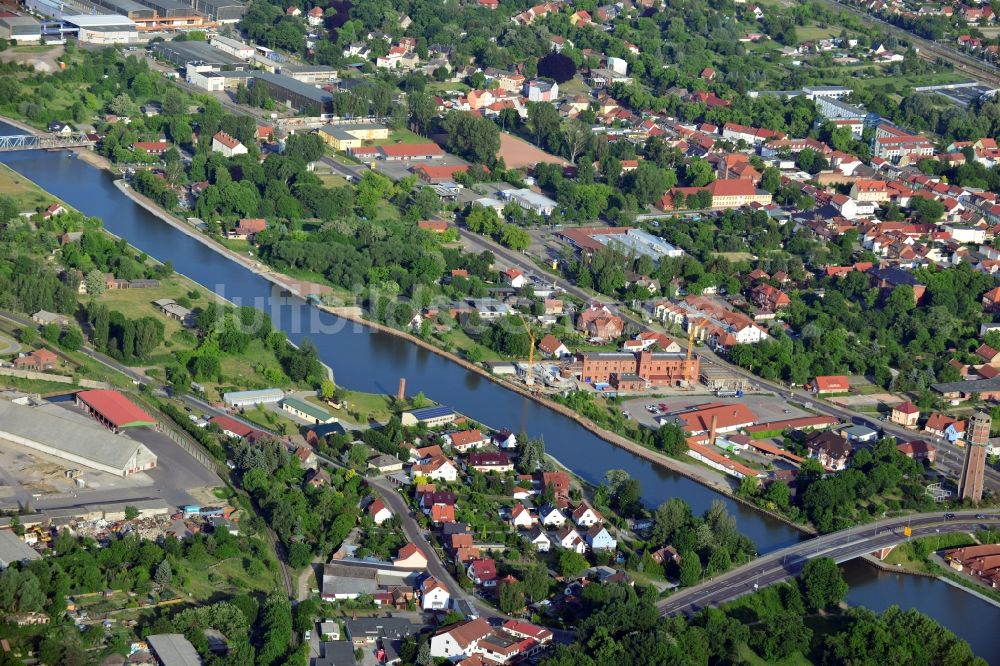 Luftbild Genthin - Brücken über dem Elbe-Havel-Kanal in Genthin im Bundesland Sachsen-Anhalt