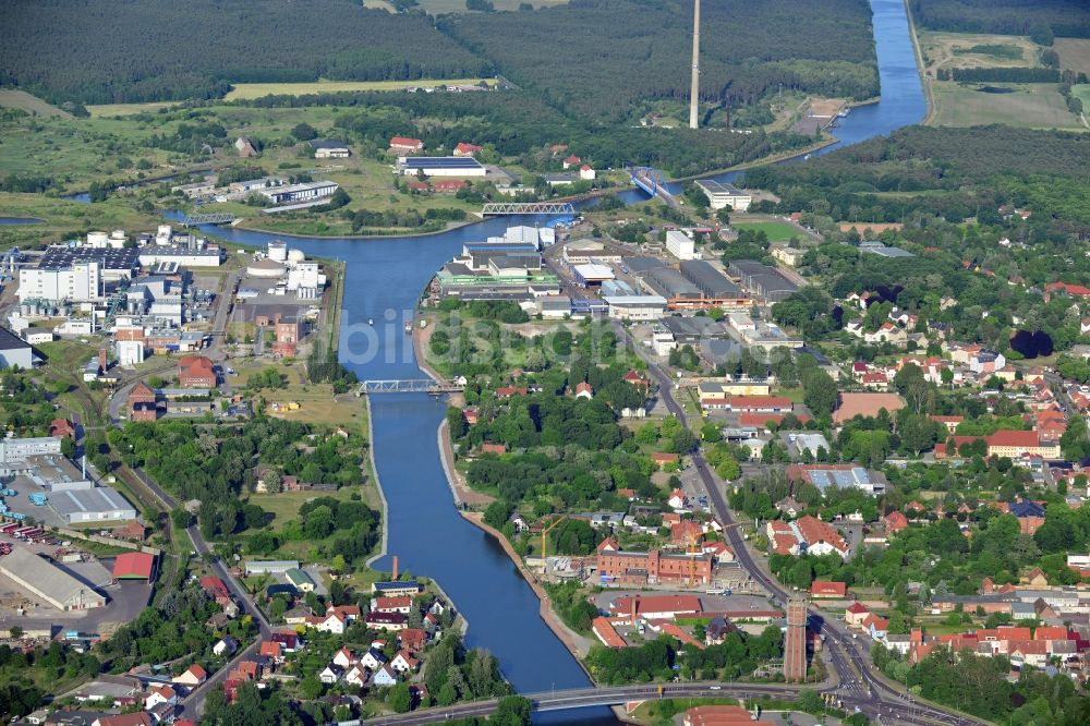 Luftbild Genthin - Brücken über dem Elbe-Havel-Kanal in Genthin im Bundesland Sachsen-Anhalt