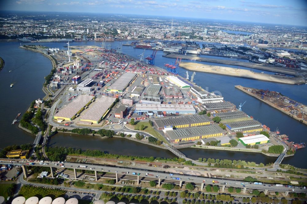 Luftaufnahme Hamburg - Brücken über den Roßkanal in Hamburg-Mitte / Steinwerder