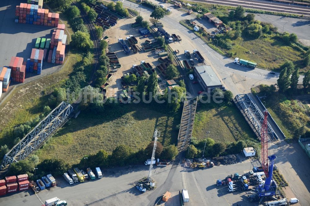 Luftbild Hamburg - Brücken am Ellerholzkanal in Hamburg-Mitte / Steinwerder