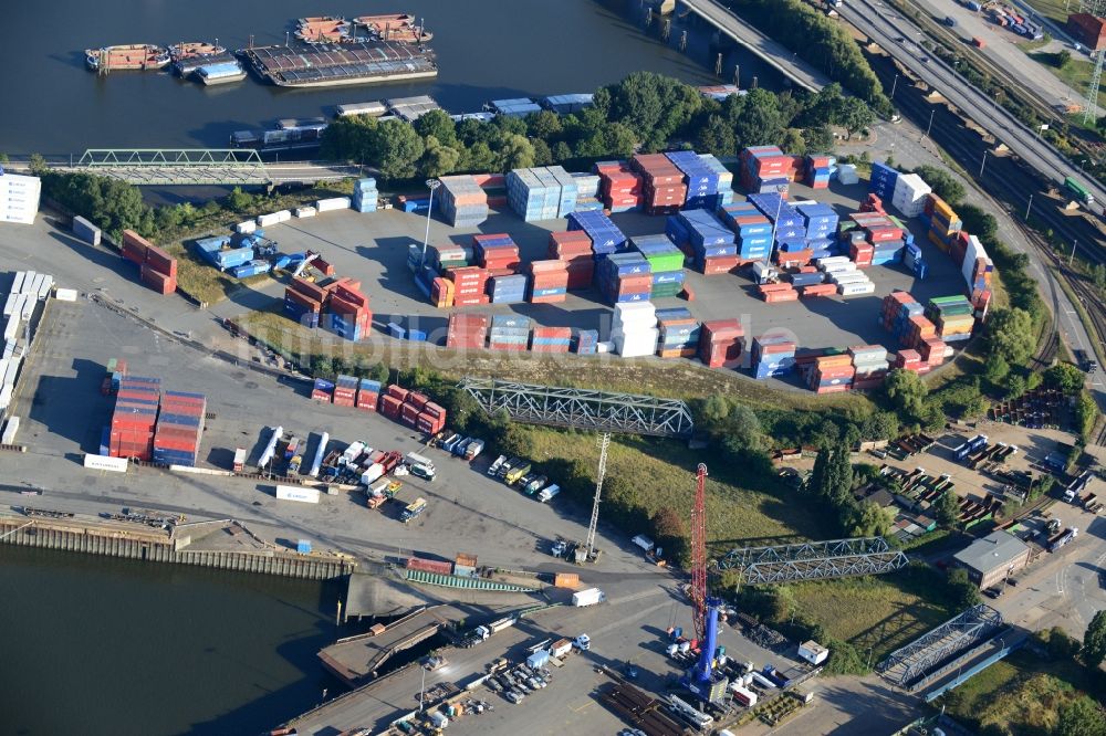 Luftaufnahme Hamburg - Brücken am Ellerholzkanal in Hamburg-Mitte / Steinwerder