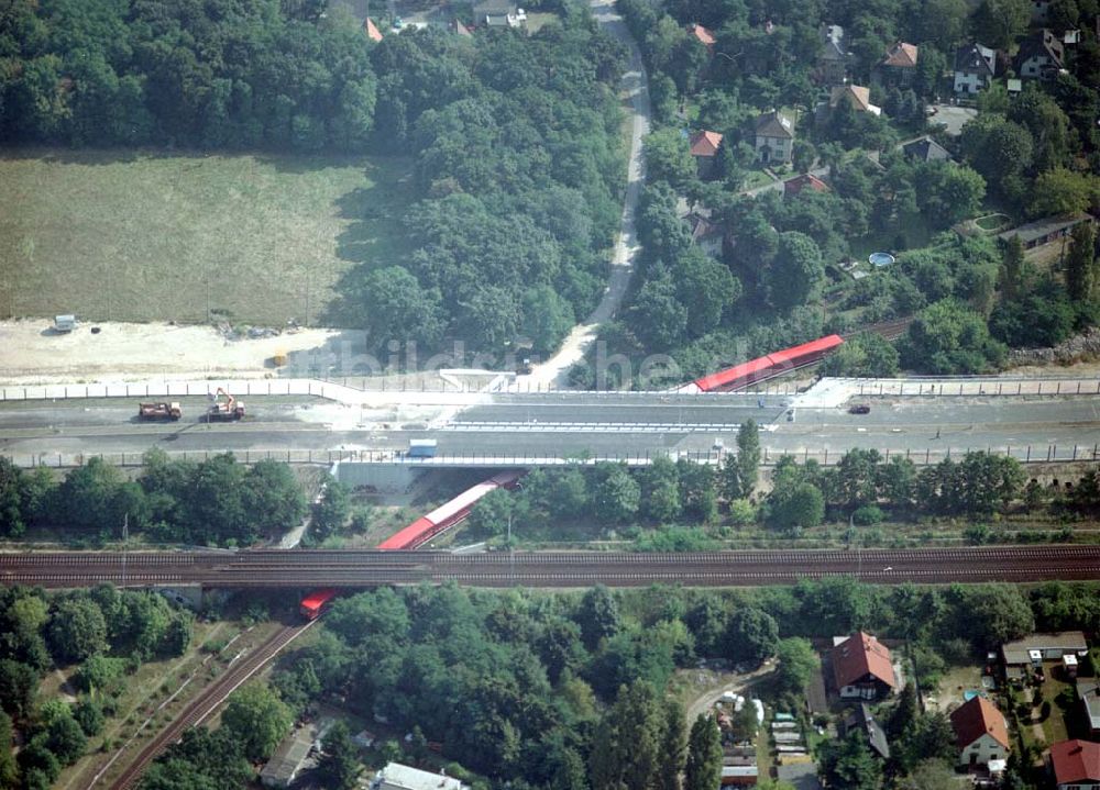 Berlin-Köpenick aus der Vogelperspektive: Brückenbau zwischen der Wuhlheide und Oberschöneweide in Berlin - Köpenick.