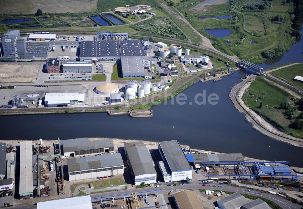 Luftbild Genthin - Brückenknoten Elbe-Havel-Kanal Genthin