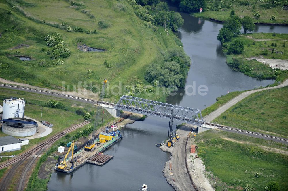 Luftbild Genthin - Brückenknoten Elbe-Havel-Kanal Genthin