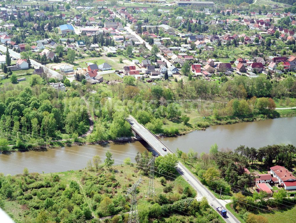 Luftbild Genthin / Sachsen-Anhalt - Brückenneubau über den Elbe-Havel-Kanal in Genthin - Ausgleichs- und Ersatzmaßnahmen am Wasserstraßenkreuz Magdeburg / Elbe-Havel-Kanal