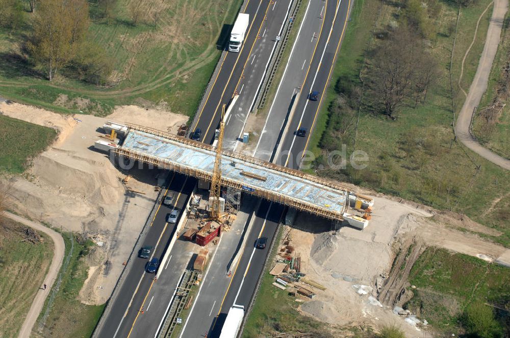 Berlin von oben - Brückenneubau / bridge construction site Berlin-Karow