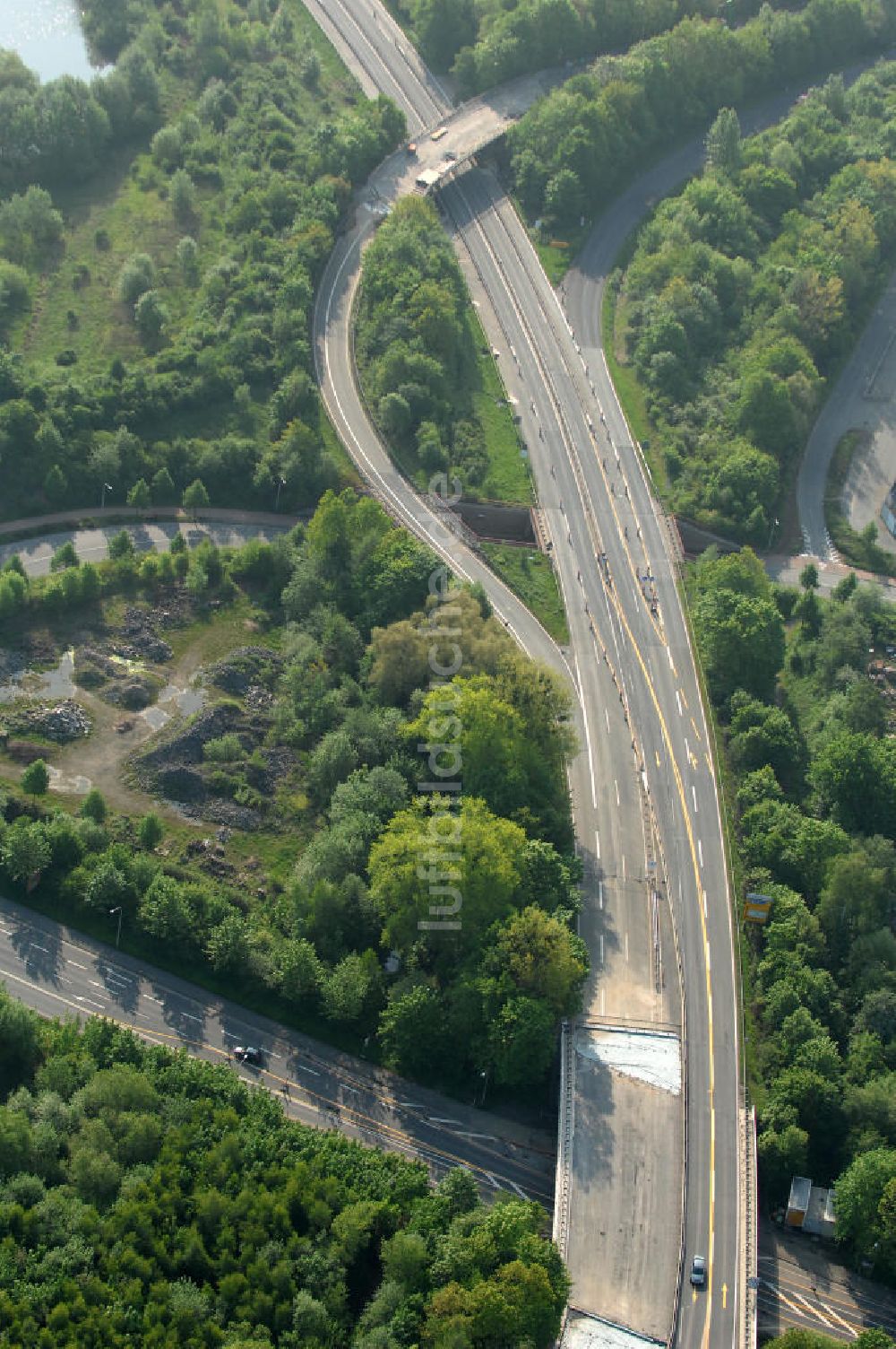 Luftaufnahme Goslar - Brückenneubau an der Bundesfernstrasse B 6 / B241 Goslar