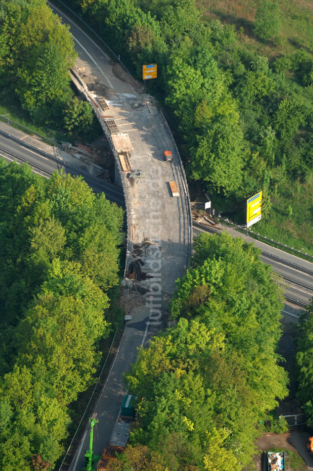 Luftbild Goslar - Brückenneubau an der Bundesfernstrasse B 6 / B241 Goslar