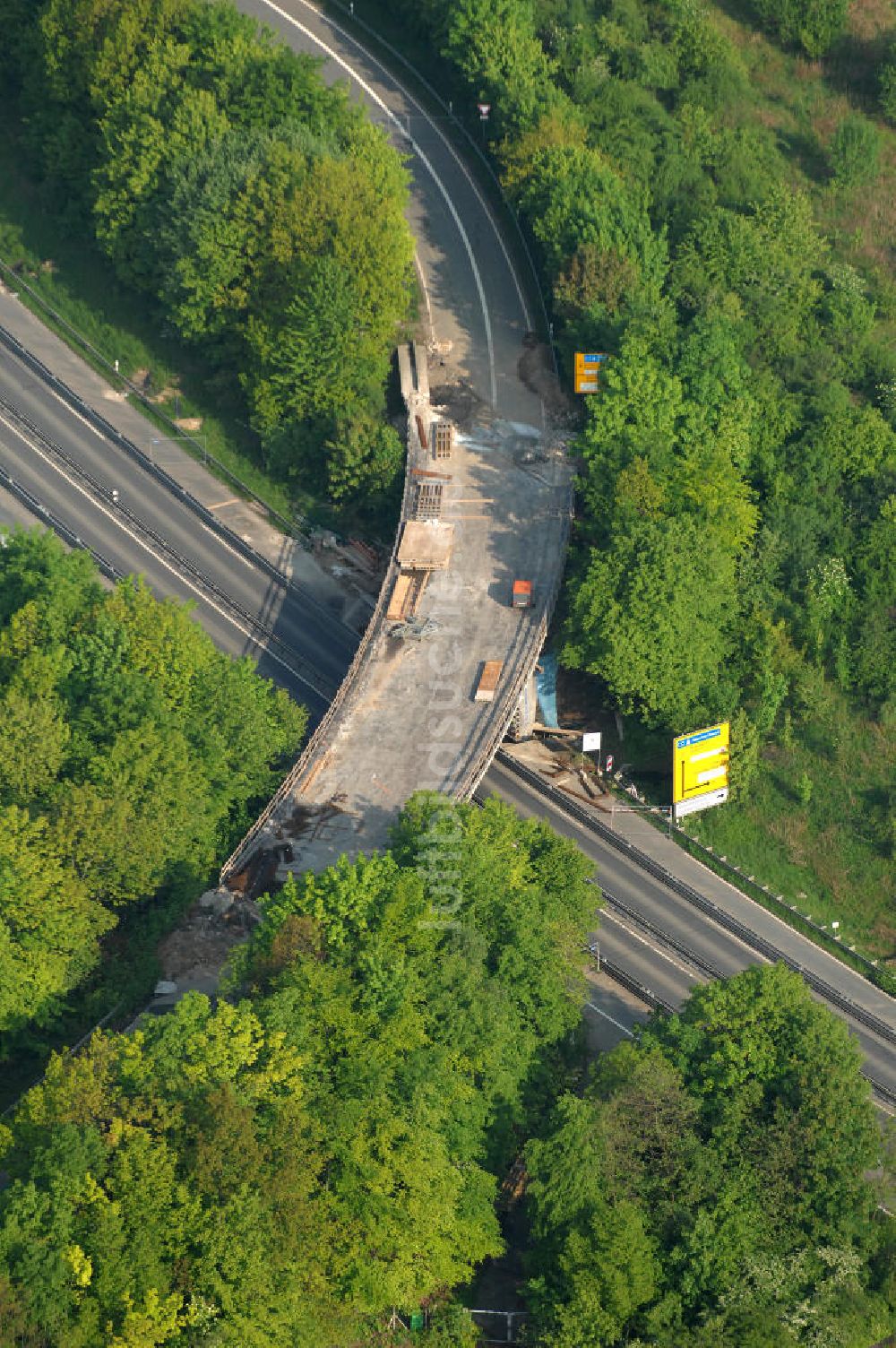 Luftaufnahme Goslar - Brückenneubau an der Bundesfernstrasse B 6 / B241 Goslar