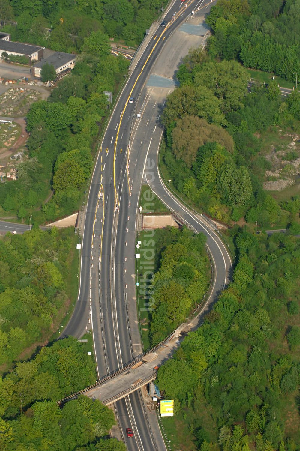 Goslar aus der Vogelperspektive: Brückenneubau an der Bundesfernstrasse B 6 / B241 Goslar