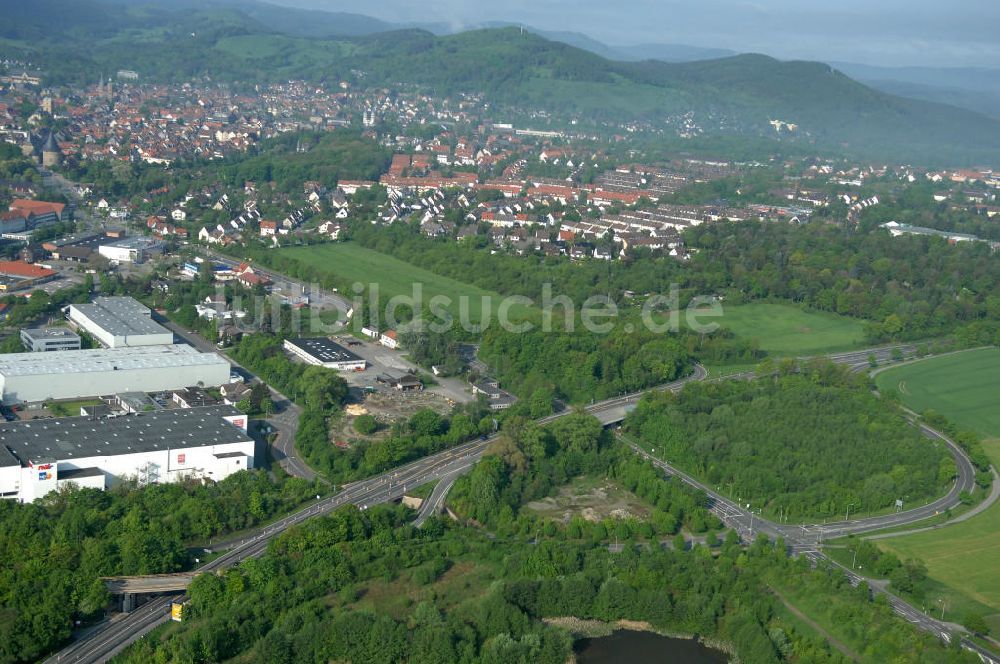 Luftaufnahme Goslar - Brückenneubau an der Bundesfernstrasse B 6 / B241 Goslar