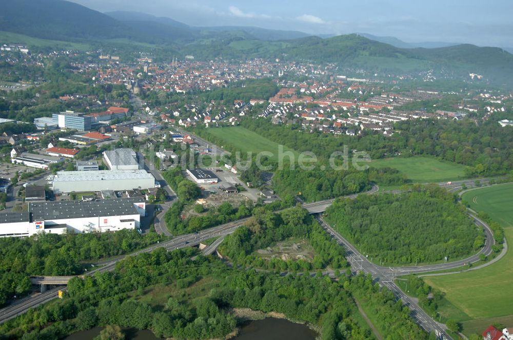 Goslar von oben - Brückenneubau an der Bundesfernstrasse B 6 / B241 Goslar