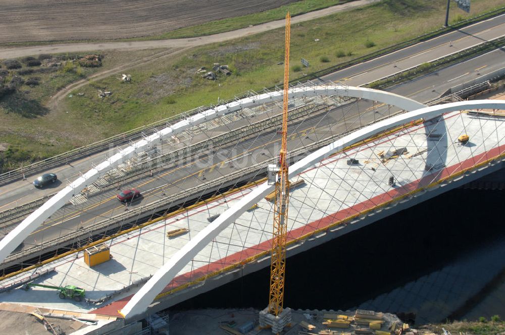 Luftaufnahme Brieselang - Brückenneubau / new build bridge Brieselang