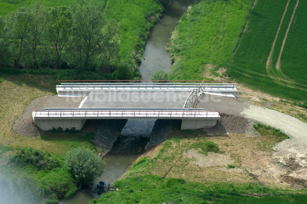 Luftbild Sebexen - Brückenneubau an der Ortsumgehung Sebexen - Osterbruch in Niedersachsen